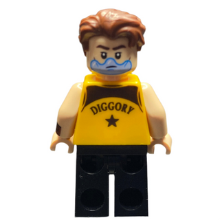 Cedric Diggory - Bright Light Orange Hufflepuff Tank Top, Water Bubble over Mouth, hp507 Minifigure LEGO®