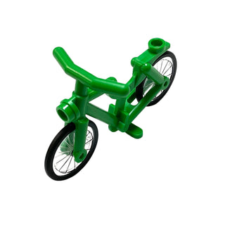 Bicycle with Trans-Clear Wheels with Molded Black Hard Rubber Tires, Part# 4719c02 Part LEGO® Bright Green  