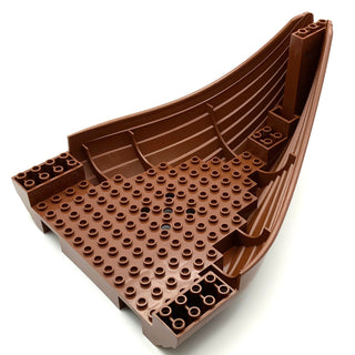 Boat, Hull Viking Bow/Stern, Part# 53452 Part LEGO® Very Good - Reddish Brown  