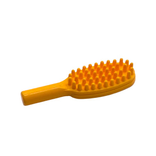 Minifigure, Utensil Hairbrush - 10mm Handle, Part# 3852b Part LEGO® Bright Light Orange