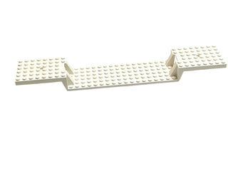 Train Base 6x34 Split-Level without Bottom Tubes, Part# 87058 Part LEGO® White Very Good