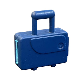 Minifigure, Utensil Suitcase with Long Handle, Part# 37178 Part LEGO® Dark Blue
