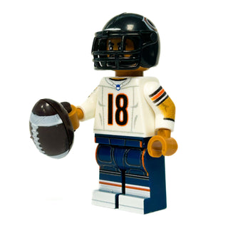 #18 QB Williams Chicago Football Player Minifig made using LEGO parts Custom Minifigure B3 Customs