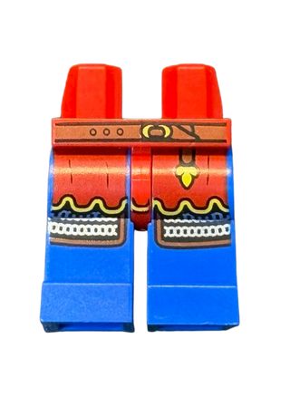 Hips and Blue Legs with Red Surcoat, Reddish Brown Belt and Silver Chain Mail Pattern, Part# 970c07pb13 Minifigure LEGO®