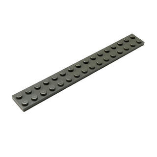 Plate 2x16, Part# 4282 Part LEGO® Dark Gray 1 Part 