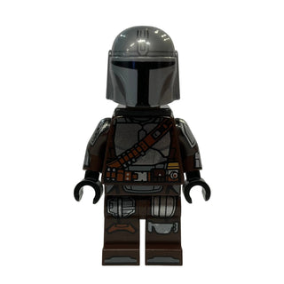 The Mandalorian / Din Djarin / 'Mando' - Silver Beskar Armor, Jetpack, Printed Head, Reddish Brown and Dark Silver Knee Pads, sw1519 - LEGO® Star Wars Minifigure