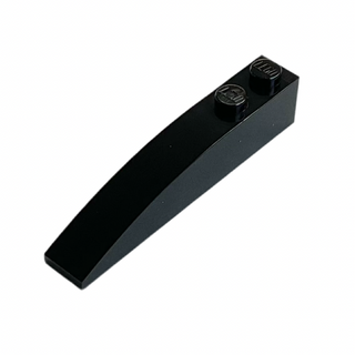 Slope Curved 6x1, Part# 42022 Part LEGO® Black  