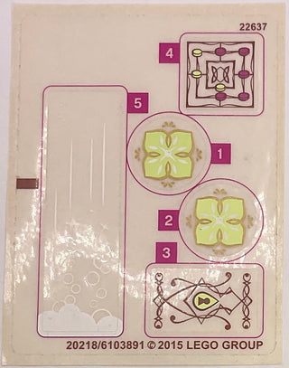 Sticker Sheet for Set Naida's Spa Secret, 41072 - (20218/6103891), Part# 41072stk01