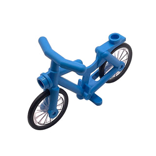 Bicycle with Trans-Clear Wheels with Molded Black Hard Rubber Tires, Part# 4719c02 Part LEGO® Dark Azure