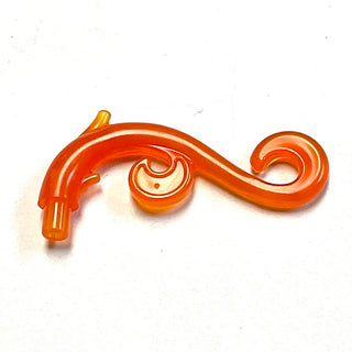 Plant, Curved Branch with Thorns and Swirls, Part# 28870 Part LEGO® Trans-Orange 1 Part