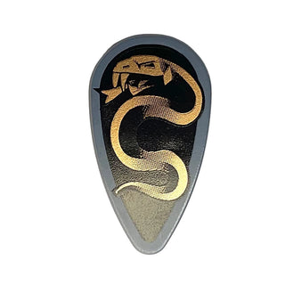 Shield Oval with Black and Copper Karzon Snake Pattern, LEGO® Minifigure Shield, Part# 2586px7
