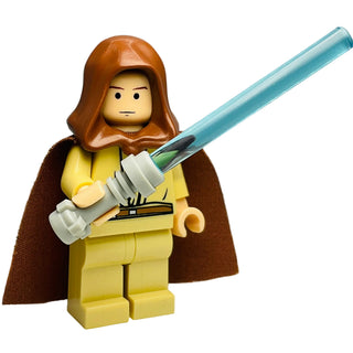 Obi-Wan Kenobi - Young, Light Nougat, Brown Hood and Cape, Tan Legs, sw0173 - LEGO® Star Wars Minifigure