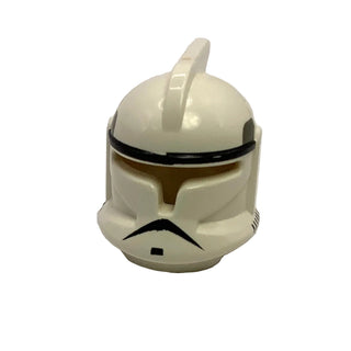 Minifigure, Headgear Helmet SW Clone Trooper Ep.2 Pattern, Part# bb0082pb01 Part LEGO® White Very Good