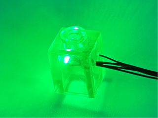 1x1 Light-Up Brick, DIY System, Reconnectable, LS1x1B-LA Custom Parts United Brick Co® Green