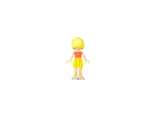 Roxy - Coral Halter Top with Bright Light Green Leaves, Yellow Skirt, Silver Shoes, frnd422 Minifigure LEGO®   