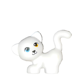 Cat with Orange Left Eye and Medium Azure Right Eye, 93089pb04 LEGO® Animals LEGO®