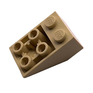 Slope, Inverted 33 3x2 with Flat Bottom Pin and Connections Between Studs, Part# 3747b Part LEGO® Tan 1 Part