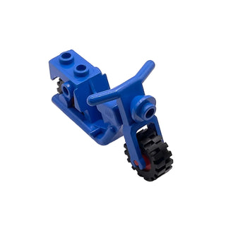 Motorcycle Town with Red Wheels with Black Tires, Part# x81c01 Part LEGO® Blue Very Good