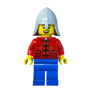 Lunar New Year Parade Participant - Male, Castle Guard Helmet with Neck Protector, hol322 - LEGO® Holiday Minifigure