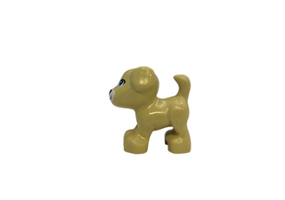 Puppy, Standing with Medium Azure Eyes without Outline, Black Nose and Mouth, White Blaze and Muzzle Pattern, 93088pb14 Minifigure LEGO®