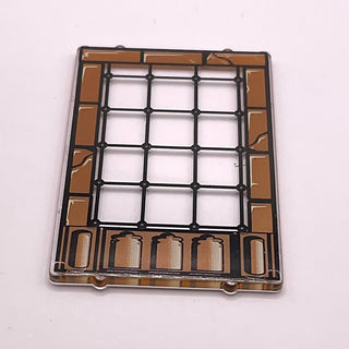 Glass for Window 1x4x5 with Brown Brick Border Pattern, Part# 2494pb06 Part LEGO® Trans-Clear Very Good