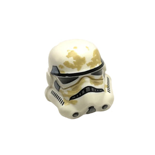 Minifigure, Headgear Helmet SW Stormtrooper, 2 Chin Holes, Sand Blue Marks and Tan Dirt Stains Pattern (Sandtrooper), Part# 30408pb08 Part LEGO®