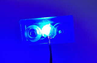 1x2 LED Light-up Plate, USB Powered, LS1x2P Custom Parts United Brick Co® Blue