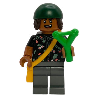 Usopp - Dark Green Bandana, op008 Minifigure LEGO® Like New With Slingshot & Bag