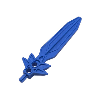 Large Figure Weapon, Sword Santis with Axle, Part# 47462 Part LEGO® Blue Very Good