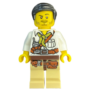 Hero - White Shirt with Olive Green Bandana, dino006 Minifigure LEGO®