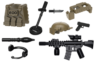 EOD Tech Tactical Gear Pack Custom Minifigure Toy Accessories Custom Weapon Battle Brick
