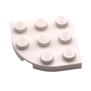 Plate, Round Corner 3x3, Part# 30357 Part LEGO® White