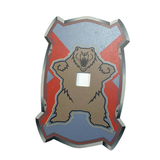 Plastic Shield (Undetermined Type) for Large Figures with Knights Kingdom Santis Bear Pattern, Part# 48081 Part LEGO®