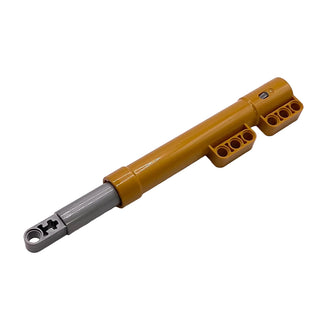 Technic, Shock Absorber 18L with Internal Spring and Flat Silver Shaft, Part# 69633c01 Part LEGO® Pearl Gold