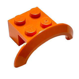 Vehicle, Mudguard 4 x 2 1/2 x 1 with Arch Round, Part# 98282 Part LEGO® Orange