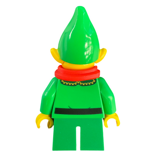 Elf - Dark Green Collar and Gold Horn, Red Scarf, Glasses, hol366 Minifigure LEGO®