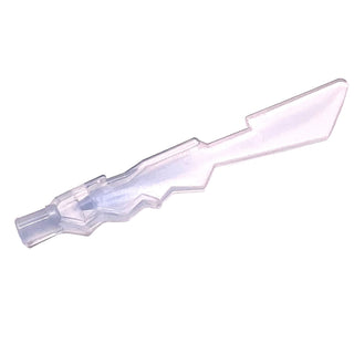 Minifigure, Weapon Sword Blade with Jagged Edges and Bar End with Marbled Trans-Medium Blue Pattern, Part# 11439pb04 Part LEGO® Trans-Bright Green
