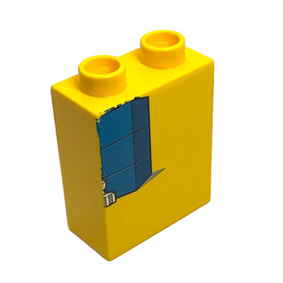 Duplo, Brick 1 x 2 x 2 with Bricktober Week 2 Pattern, Part# 4066pb351