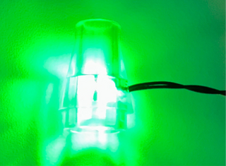 1x1 Flashing LED Light-Up Cone, DIY System, LFCON-DC Custom Parts United Brick Co® Green