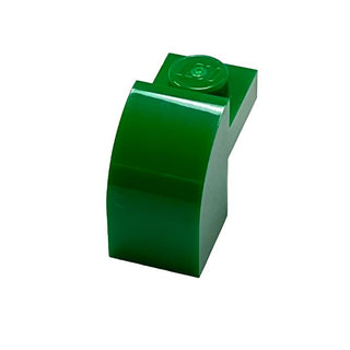 Slope Curved 2x1x1 1/3 with Recessed Stud, Part# 6091 Part LEGO® Green  