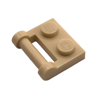 Plate, Modified 1x2 with Bar Handle on Side - Closed Ends, Part# 48336 Part LEGO® Tan