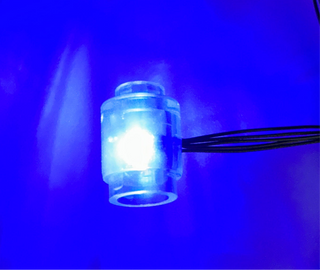 1x1 Light-Up Round Brick, DIY System, Reconnectable, LS1x1R-LA Custom Parts United Brick Co® Blue