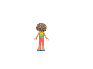 Aliya - Coral and Yellow Sleeveless Wetsuit, Dark Turquoise Belt, Dark Blue Sandals, Orange Life Jacket, frnd651 Minifigure LEGO®   