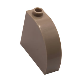 Slope, Curved 3 x 1 x 2 with Hollow Stud, Part# 33243 Part LEGO® Dark Tan