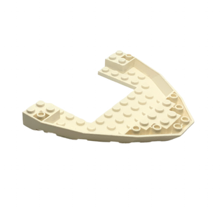 Boat, Bow Brick 10x12x1 Open, Part# 47404 Part LEGO® White  