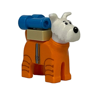 Snowy, Fox Terrier with Molded Orange Spacesuit, 117247pb01 - LEGO® Ideas Minifigure