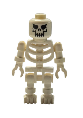 Skeleton - Evil Skull, Floppy Arms, gen004 - LEGO® Adventurers Minifigure