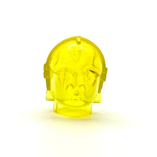 Minifigure Head Modified, C3PO/TC Series Protocol Droid, Plain, Part# x134 Part LEGO® Prototype Trans-Yellow  