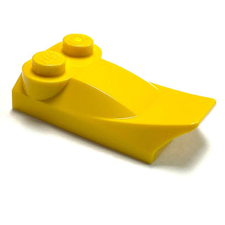 Slope, Curved 3 x 2 x 2/3 with 2 Studs, Wing End, Part# 47456 Part LEGO® Yellow