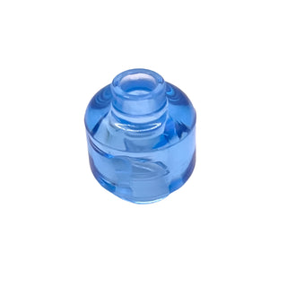 Minifigure, Head (Plain) - Hollow Stud, Part# 3626c Part LEGO® Trans-Medium Blue